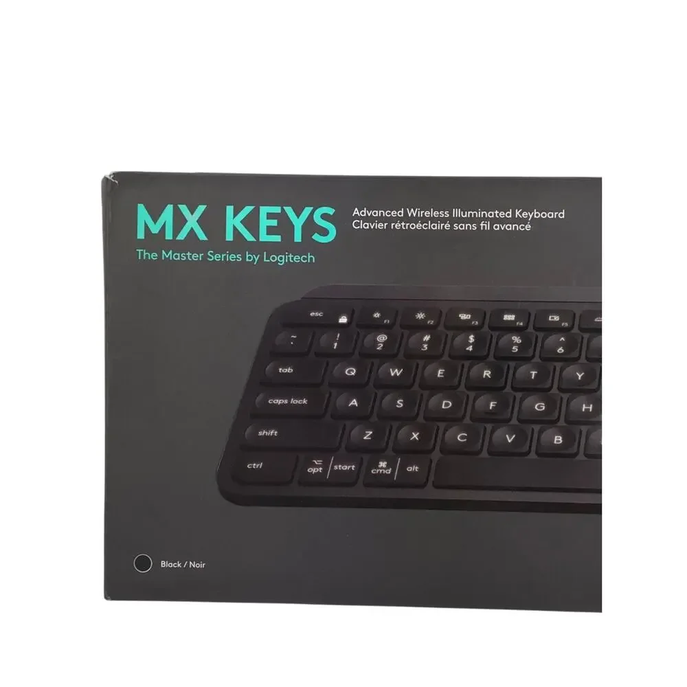 Logitech MX Keys Advanced Wireless Illuminated Keyboard Black With Dongle